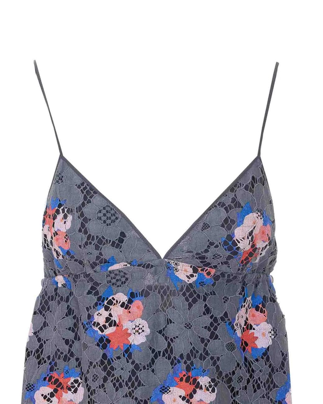 Fendi Blue Dress With Bouquet Pattern