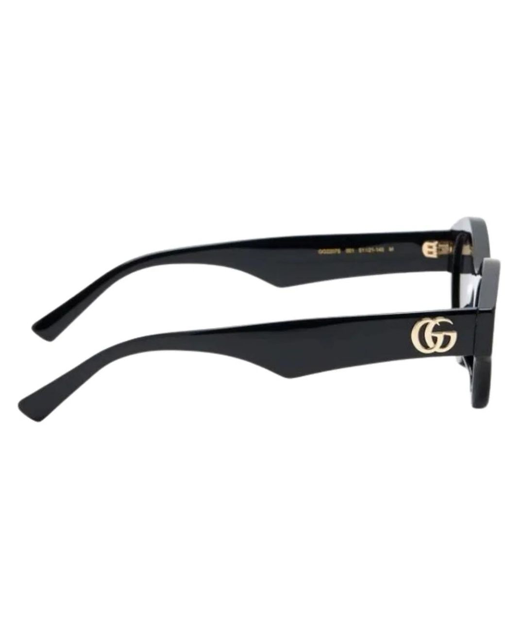 Gucci Black Oval Frame Polarized Sunglasses