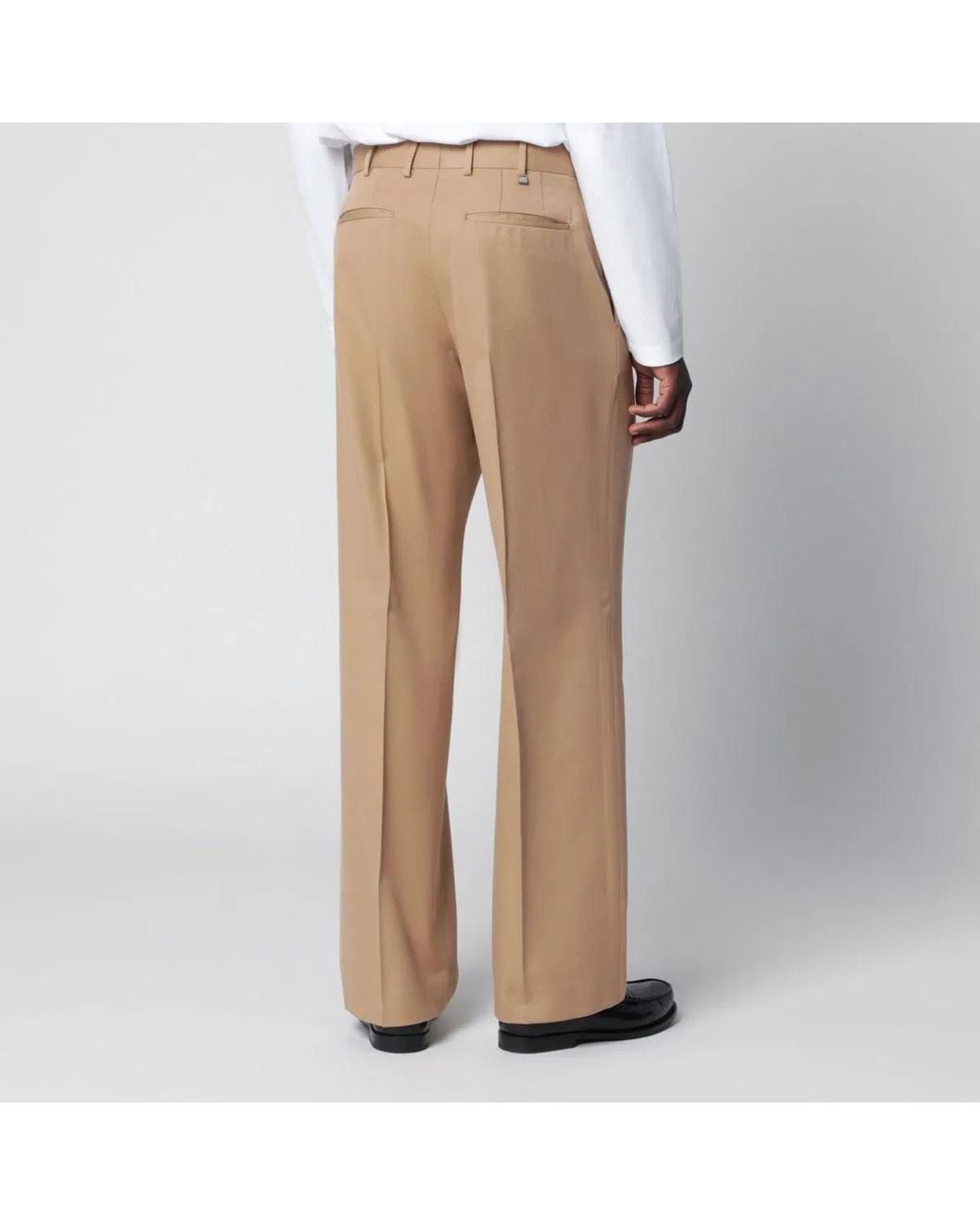 PT01 Natural Ropecolored Cotton And Wool Trousers for men