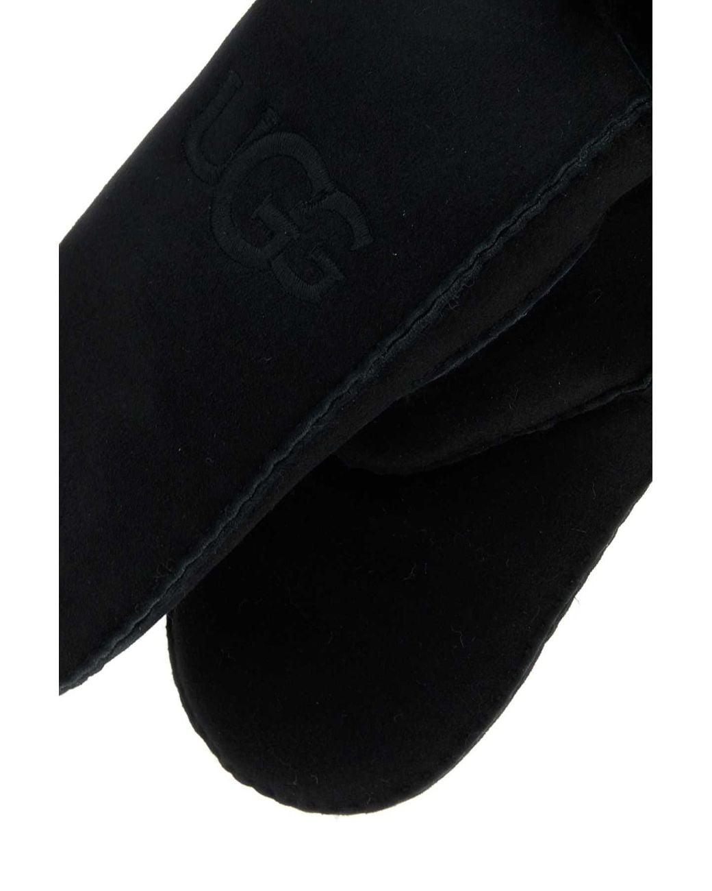 Ugg Black W Sheepskin Embroider Mitten