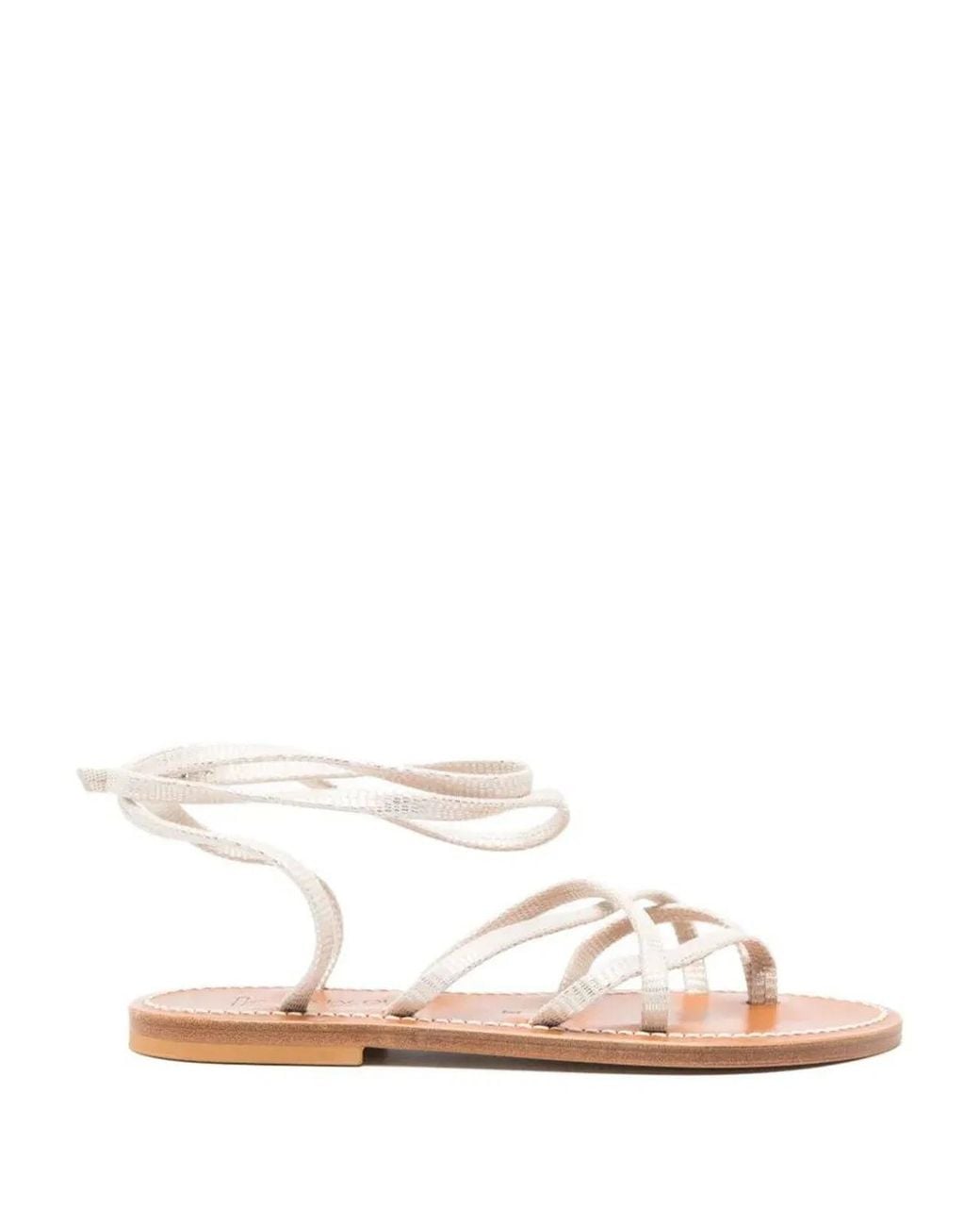 K. Jacques White Gaia Suede Sandals