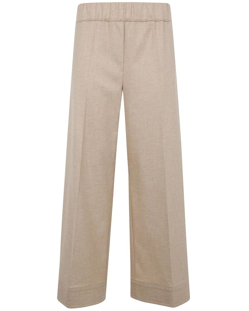 D.exterior Natural Soft Flanel Wide Leg Short Trousers