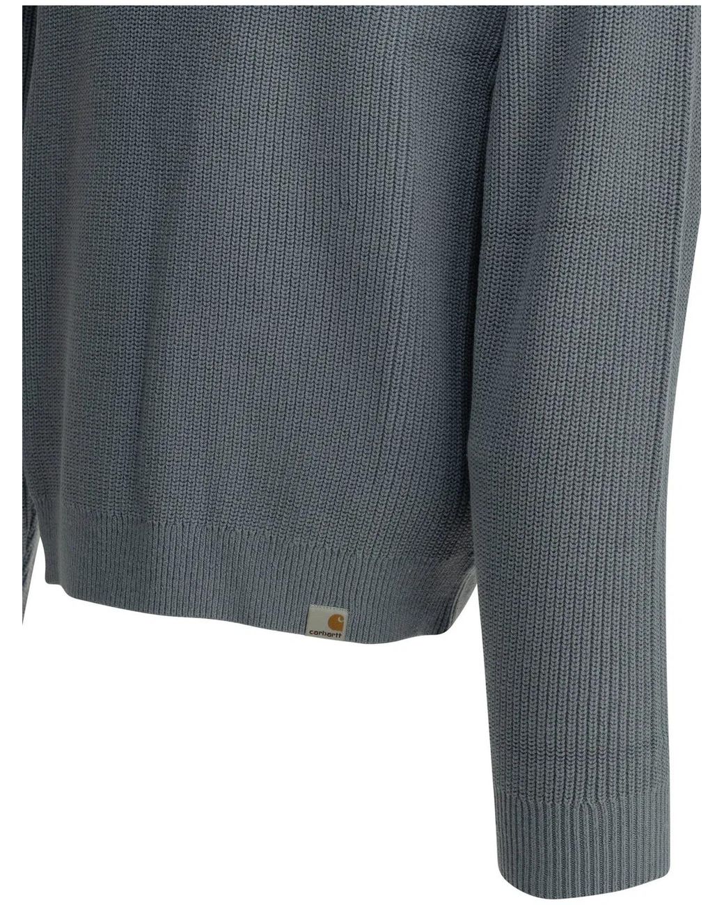 Carhartt Gray "Miles" Polo Sweater for men