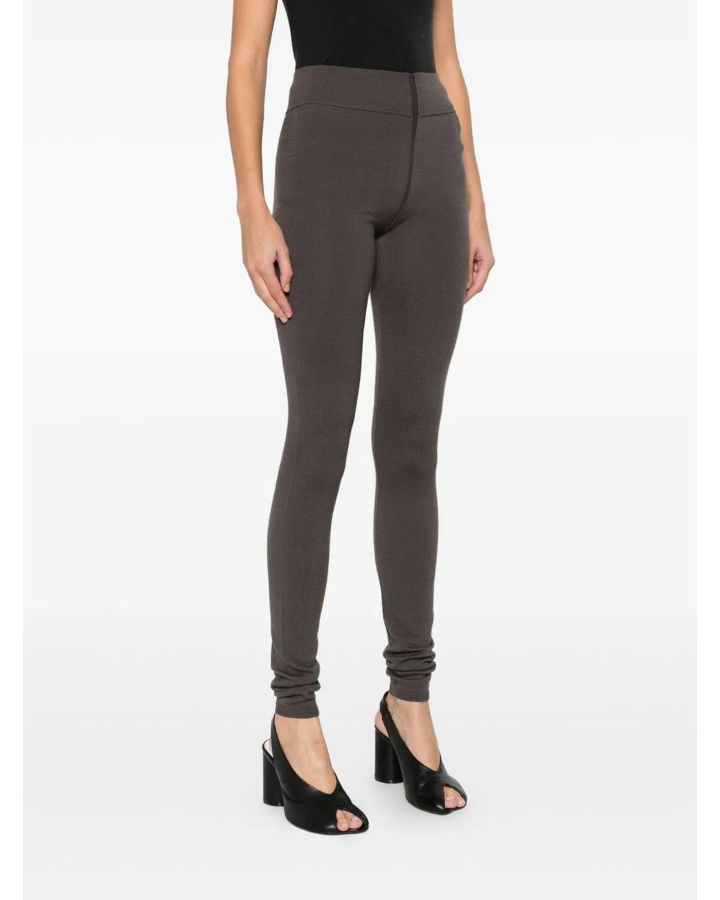 Rick Owens Gray Knitted Leggings