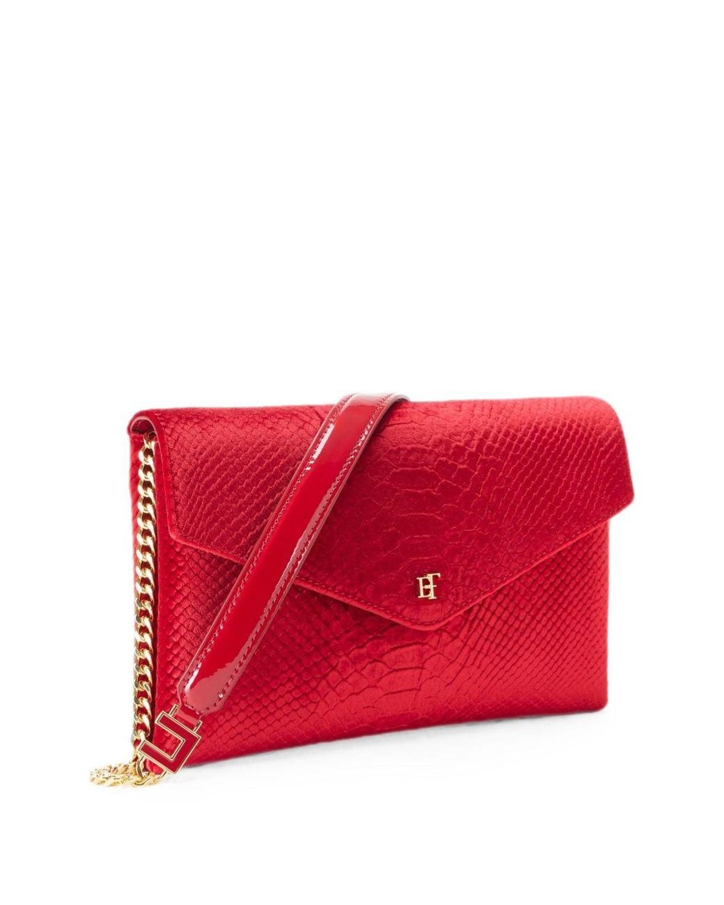 Elisabetta Franchi Red Flap Clutch