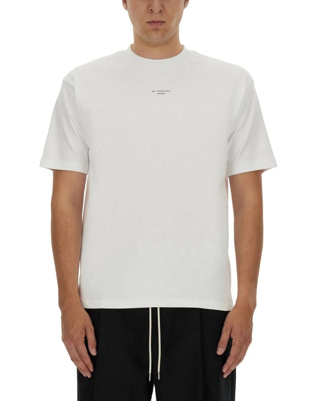 Drole de Monsieur White Tshirt Slogan for men