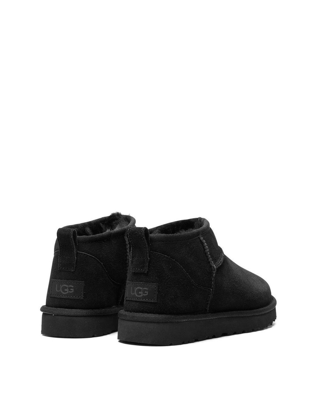 Ugg Black Classic Ultra Mini Suede Boots For