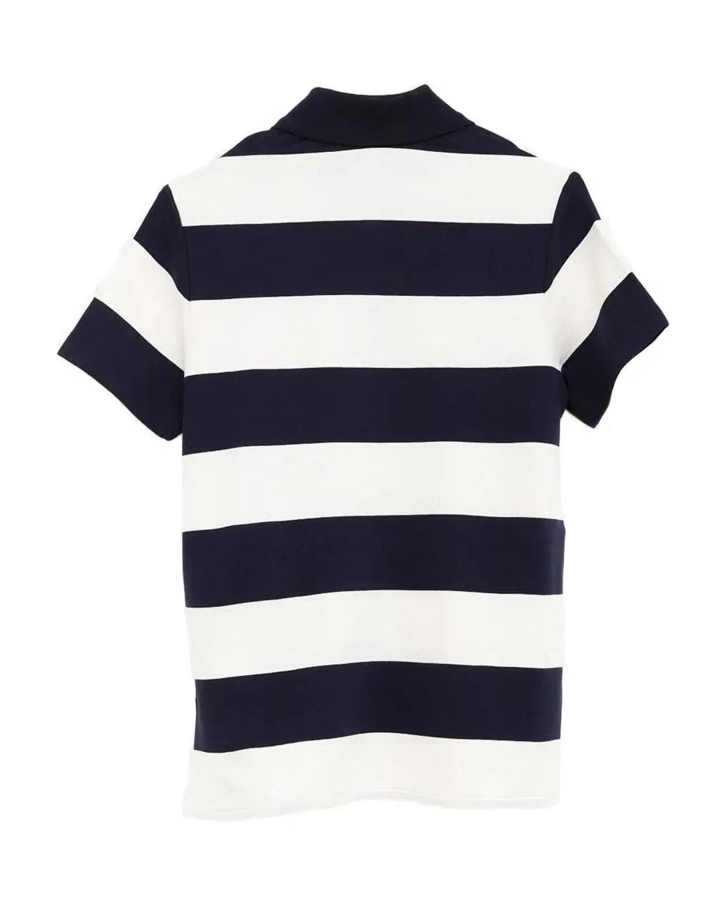Moncler Blue Stripes Ss Polo