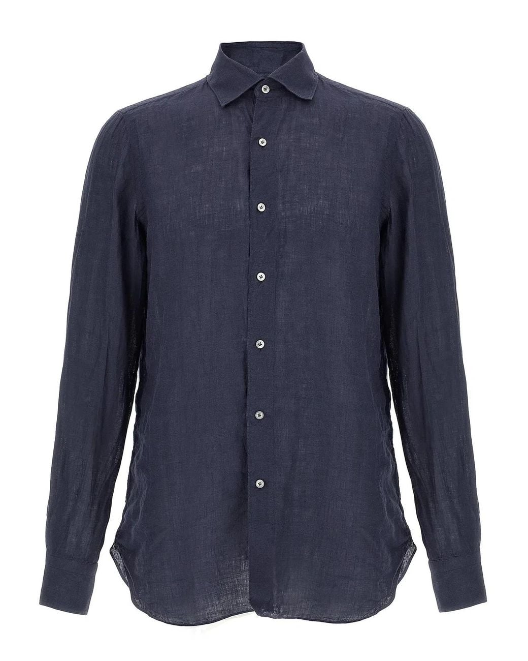 Finamore 1925 Blue 'Gaeta' Shirt for men