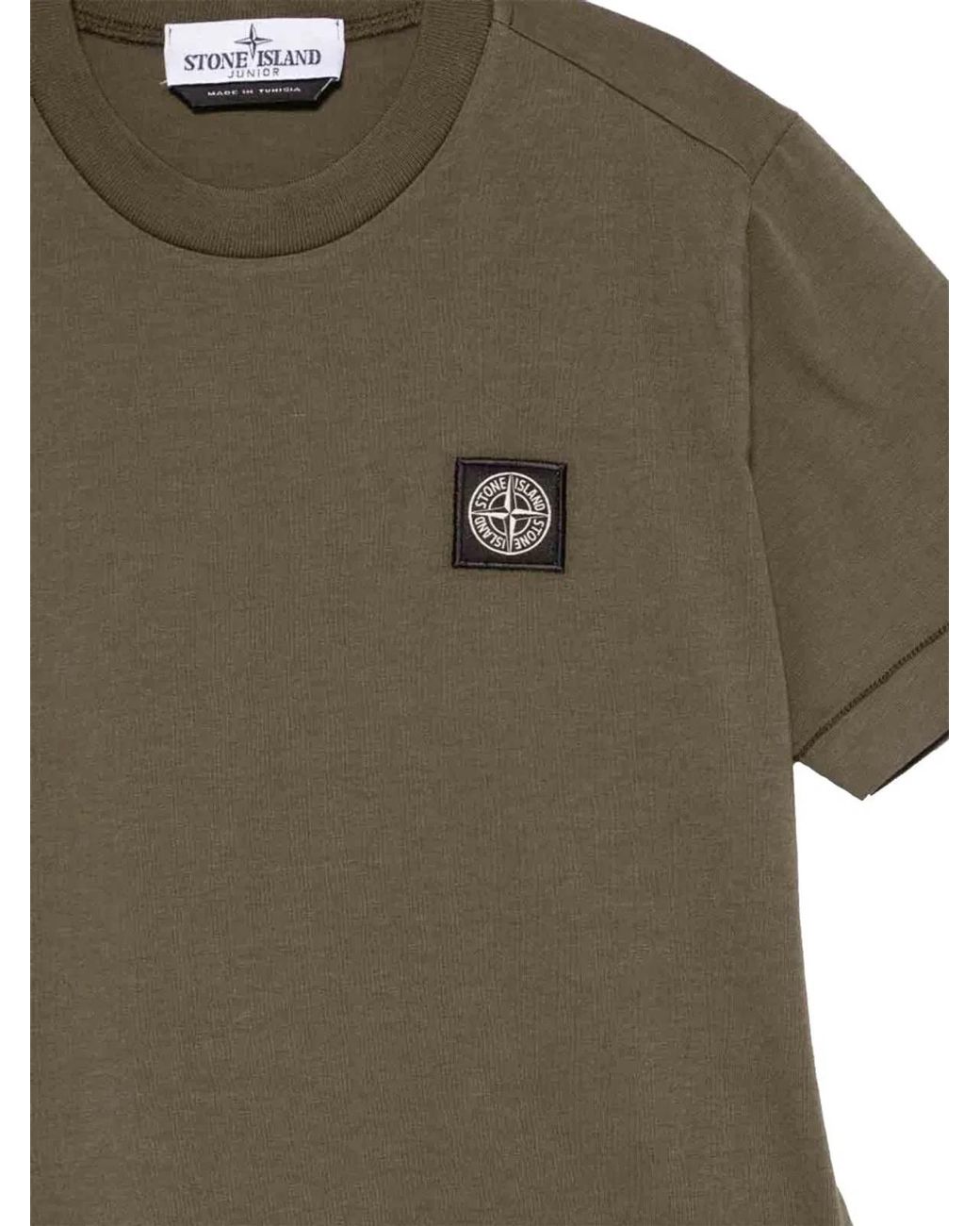Stone Island Green T-Shirt With Logo