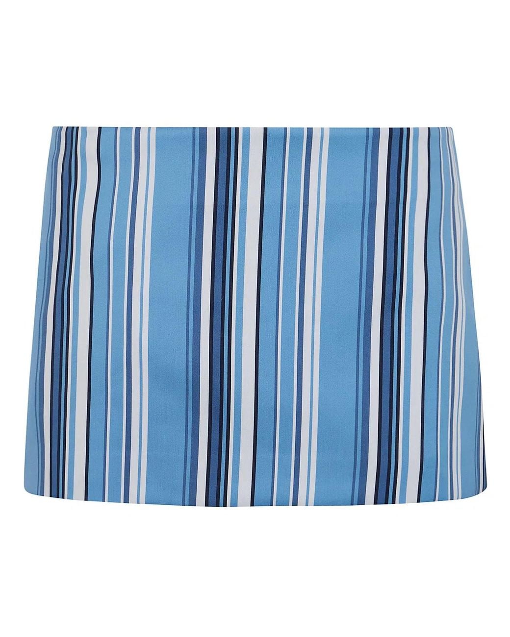 Frankie Shop Blue Multi Stripe Hera Mini Skirt
