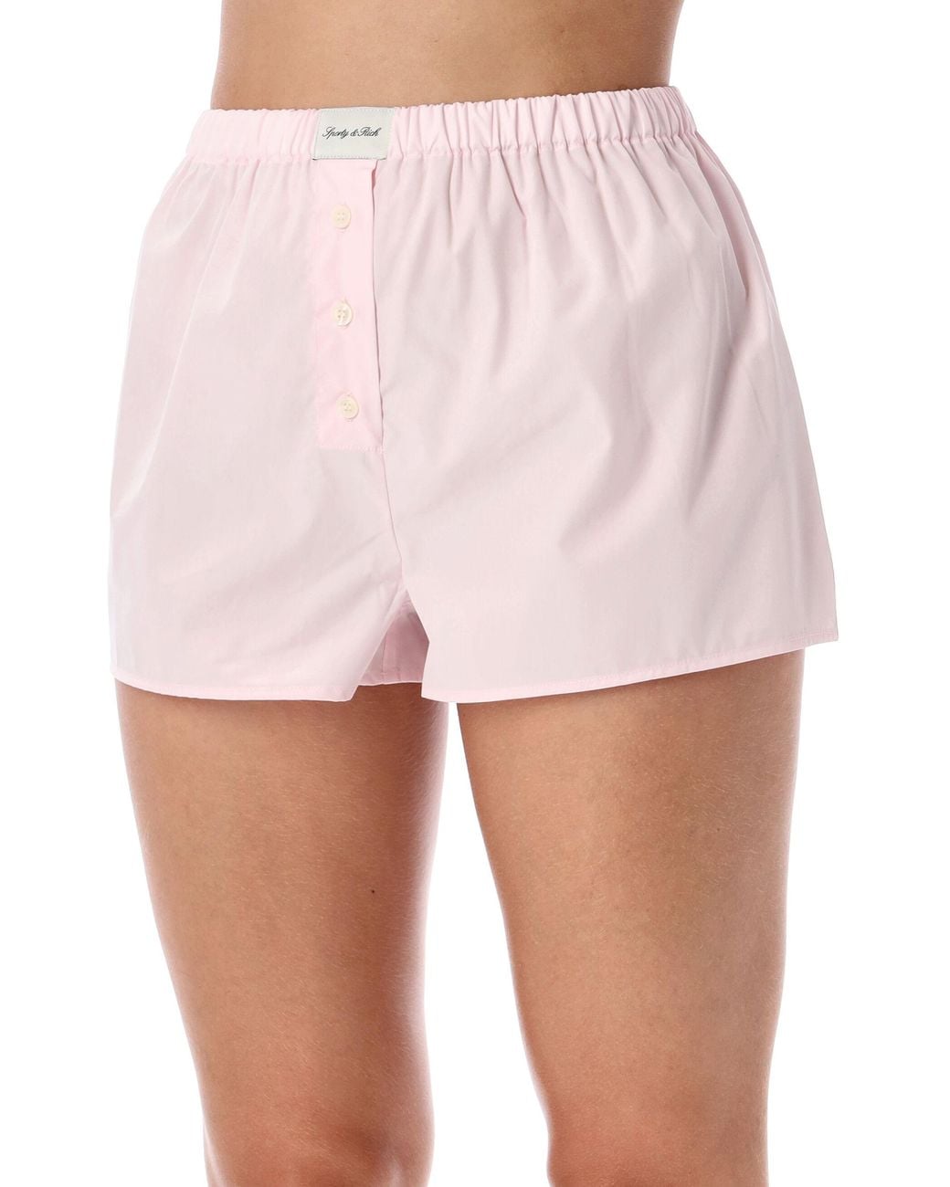 Sporty & Rich Pink Sporty & Rich Popeline Short