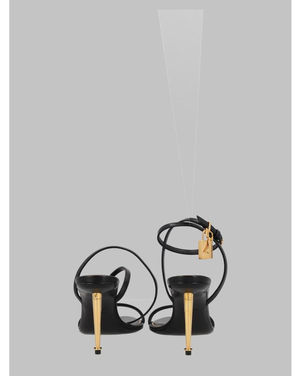 Tom Ford Metallic Leather Ankle-Strap Sandals
