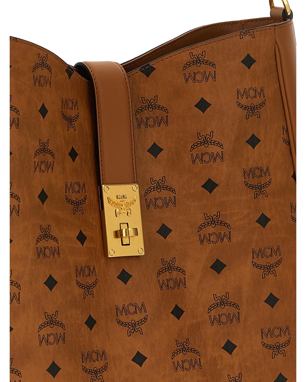 MCM Brown 'Tracy' Large Shoulder Bag