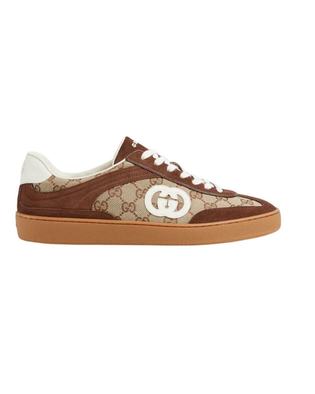 Gucci Black Gg Fabric And Suede Sneakers for men