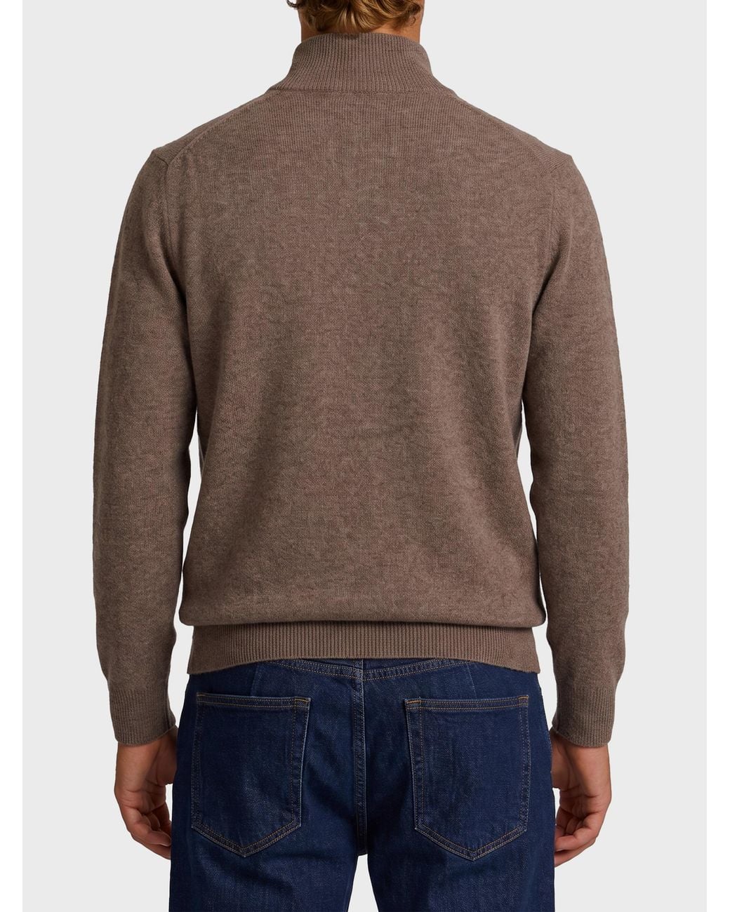 Ballantyne Brown Cashmere Diamond Cardigan for men