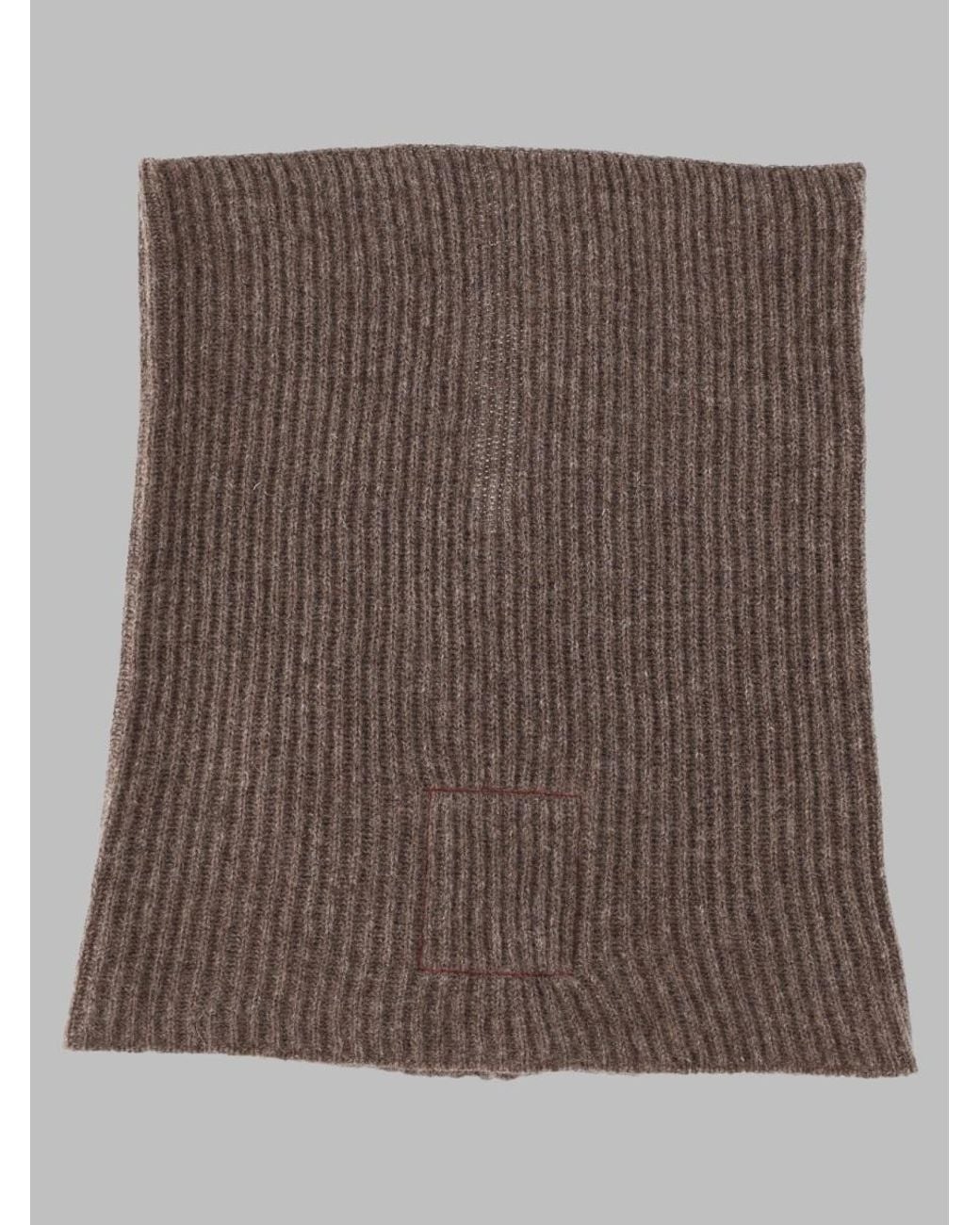 Uma Wang Brown Sculpted Scarf With Modern Pattern Detail