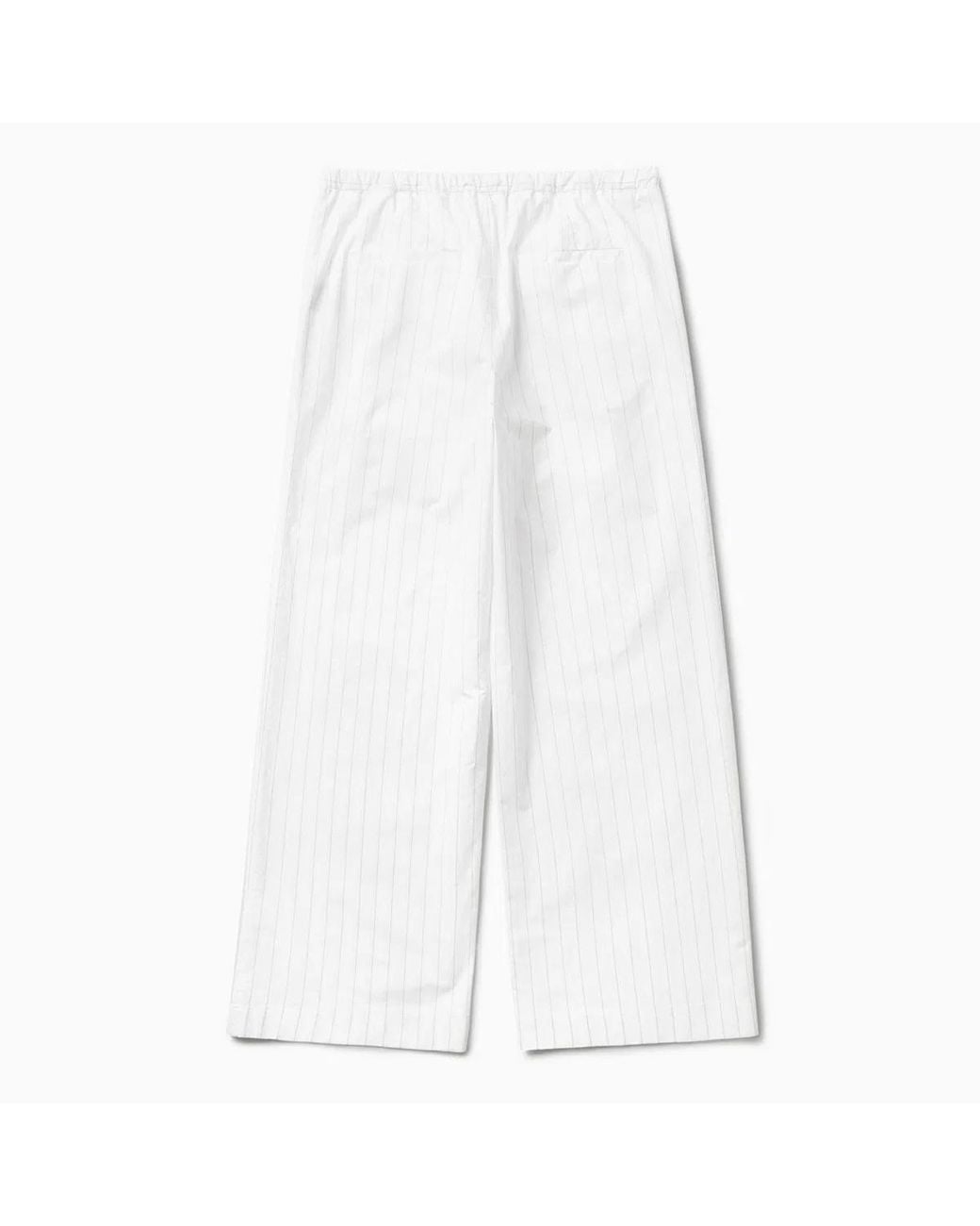1989 STUDIO White Striped Boxy Pants