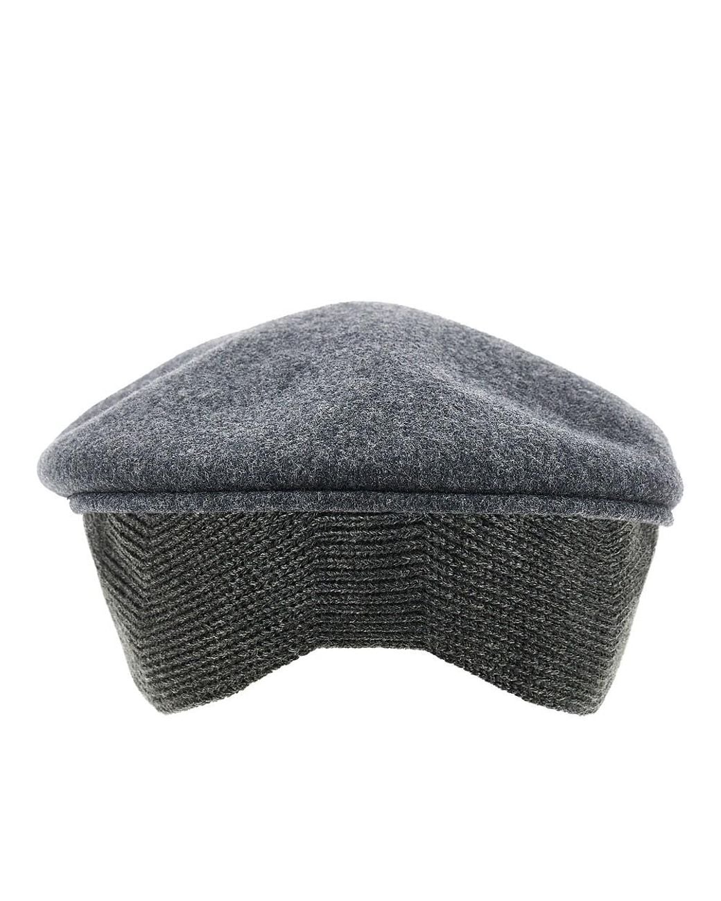 Kangol Gray Wool 504 Earflap Hat for men