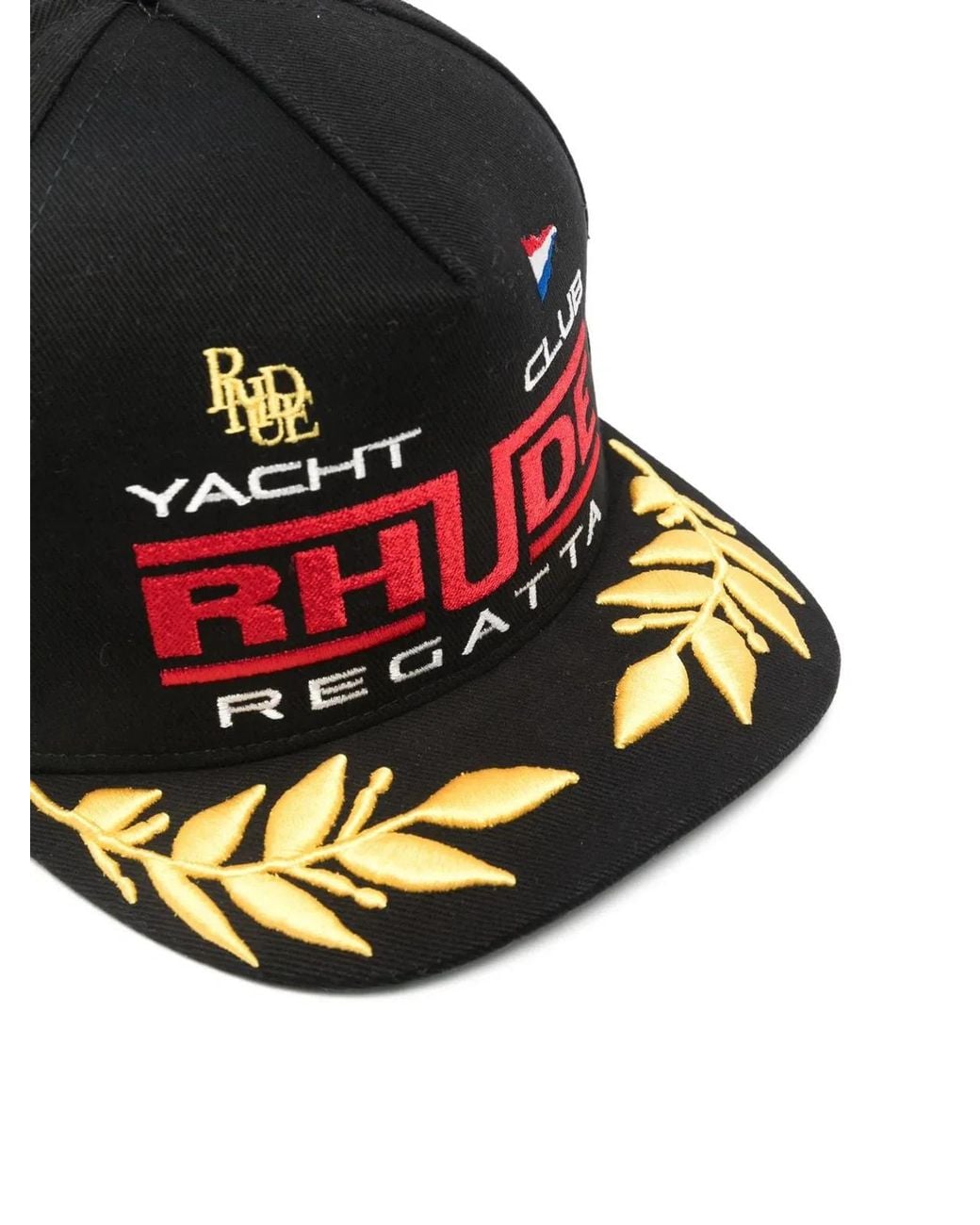 Rhude Black Regatta Club Hat for men