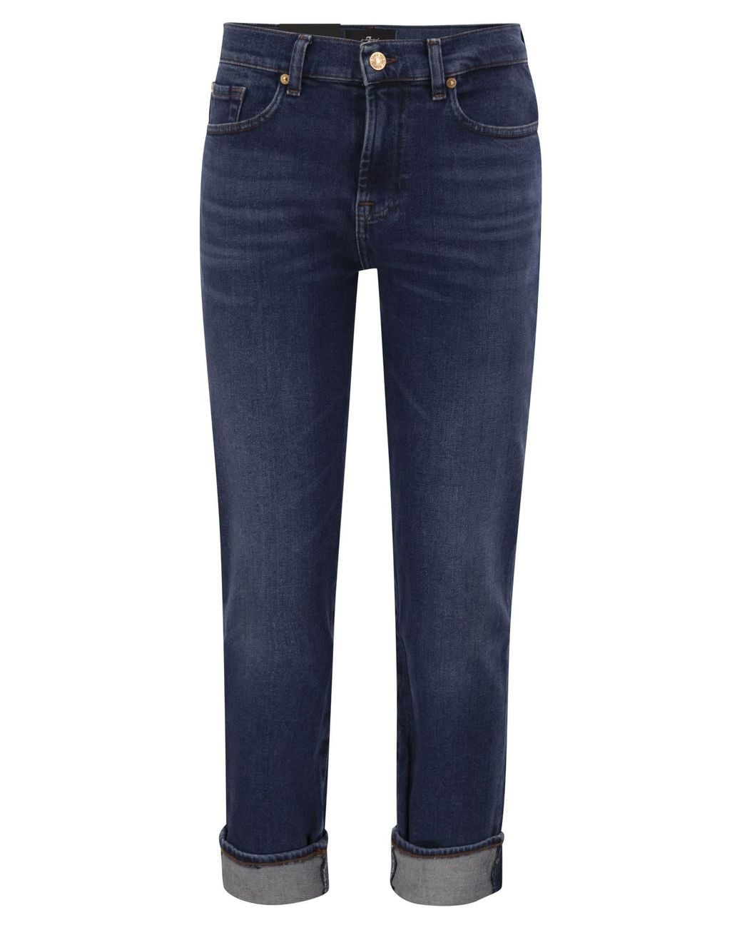 7 For All Mankind Blue Relaxed Skinny