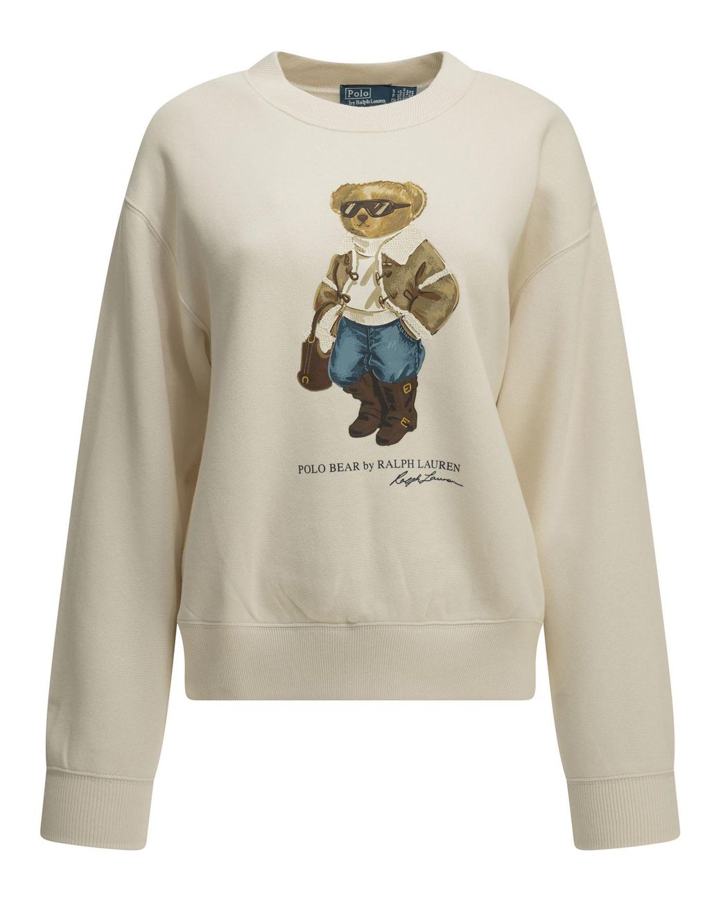 Polo Ralph Lauren White "Polo Bear" Crew-Neck Sweatshirt