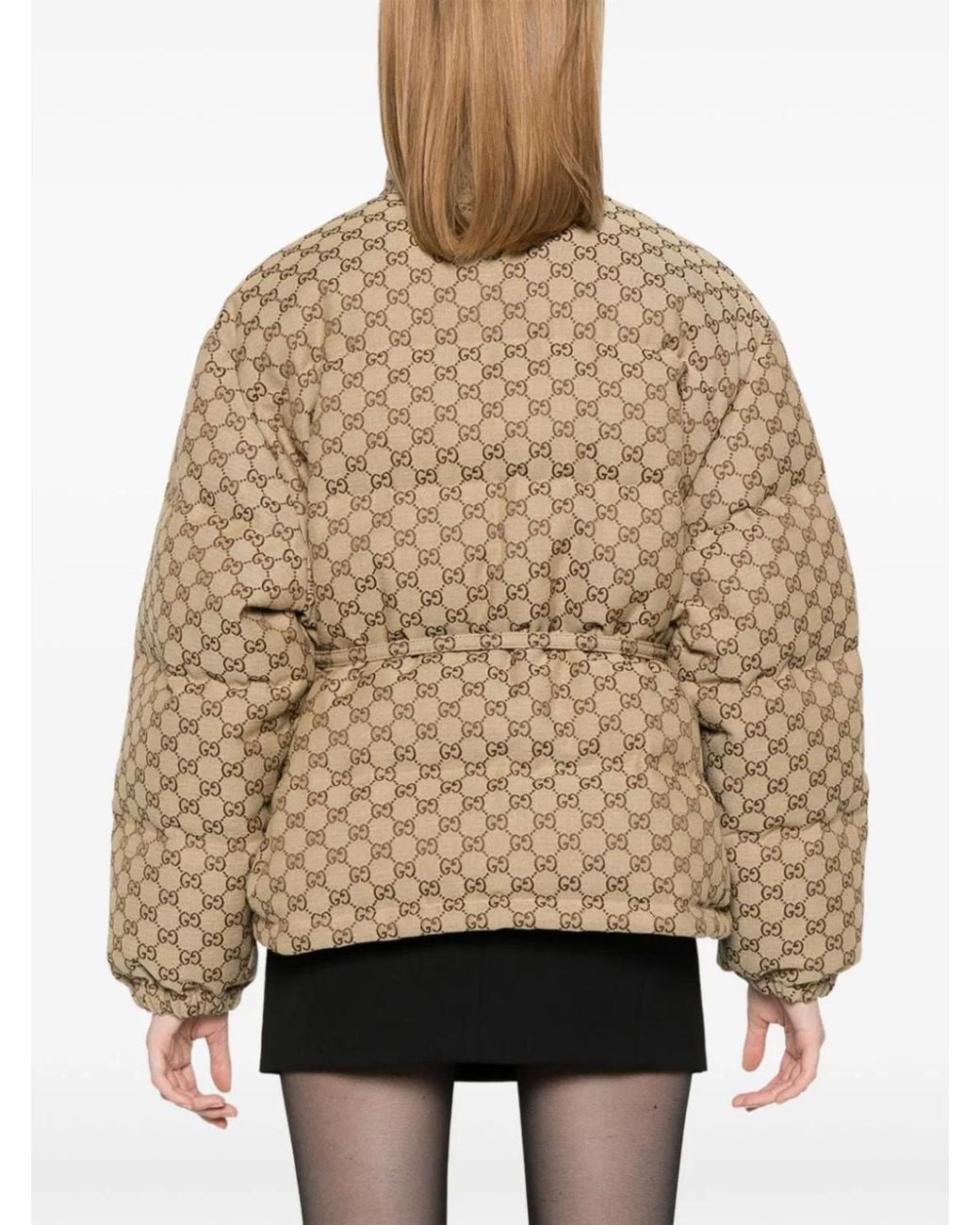 Gucci Natural Gg Cotton Polyester Coat