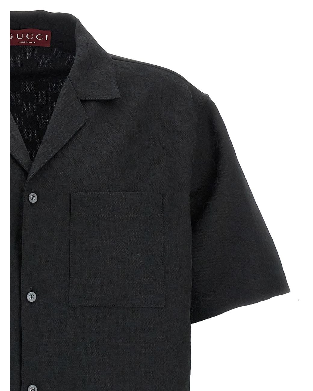 Gucci Black Regular Jacquard Shirt for men
