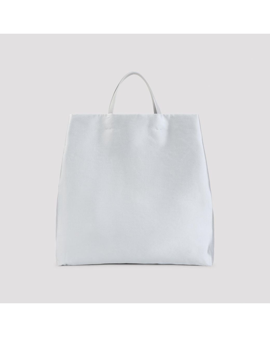 Carven White Cornflower Jeanne Tote Bag