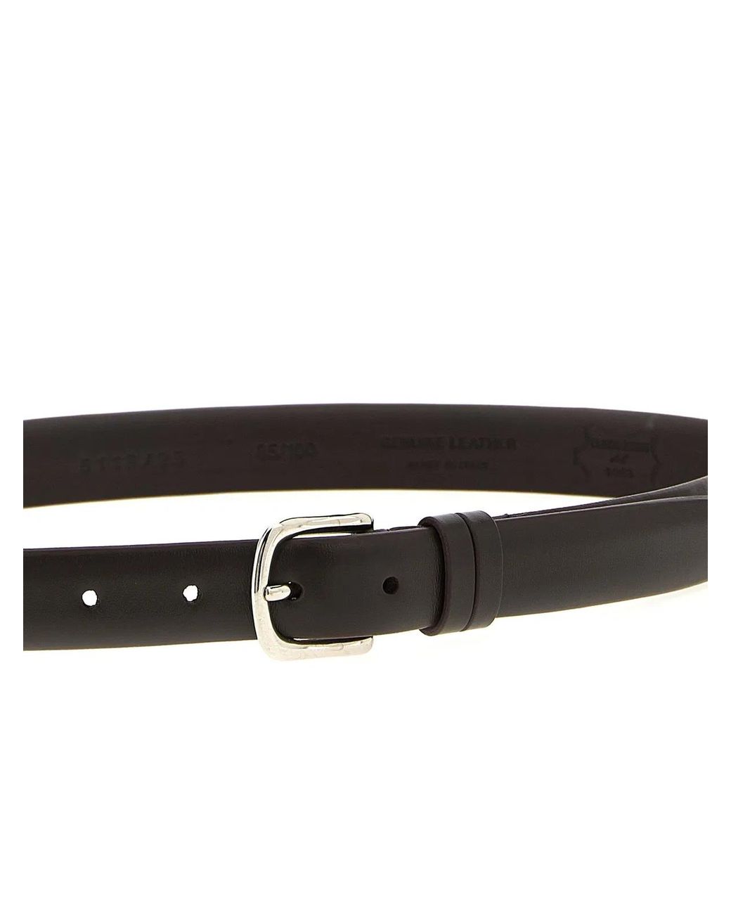 ZERBINI CLAUDIO Black Leather Belt for men