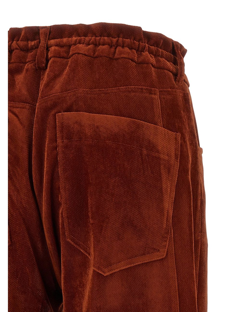 Nude Red Velvet Pants