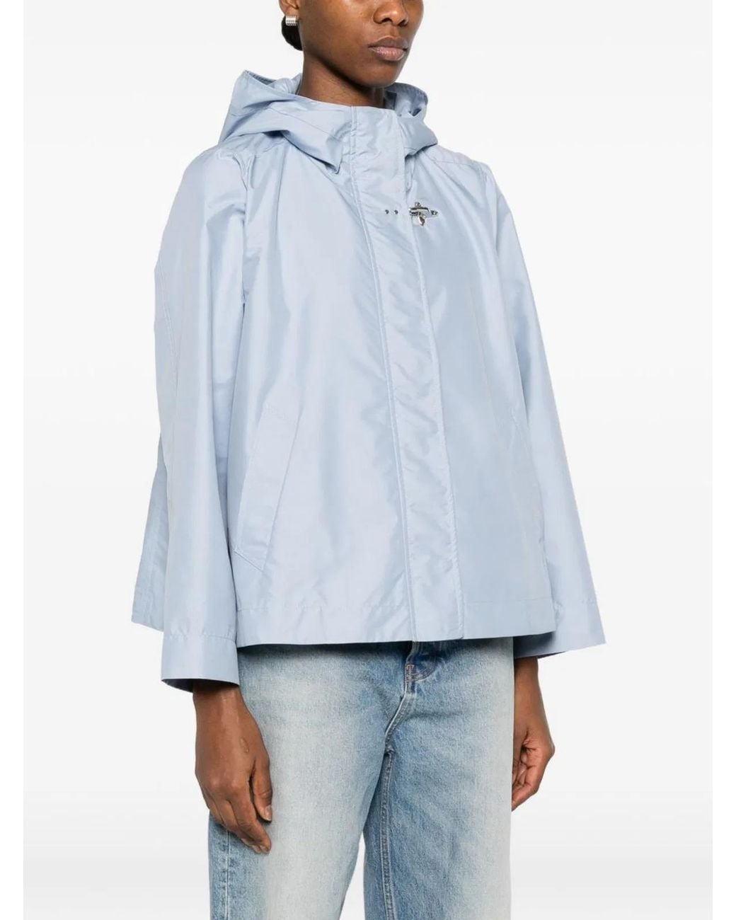 Fay Blue Short Hooded Parka Coat