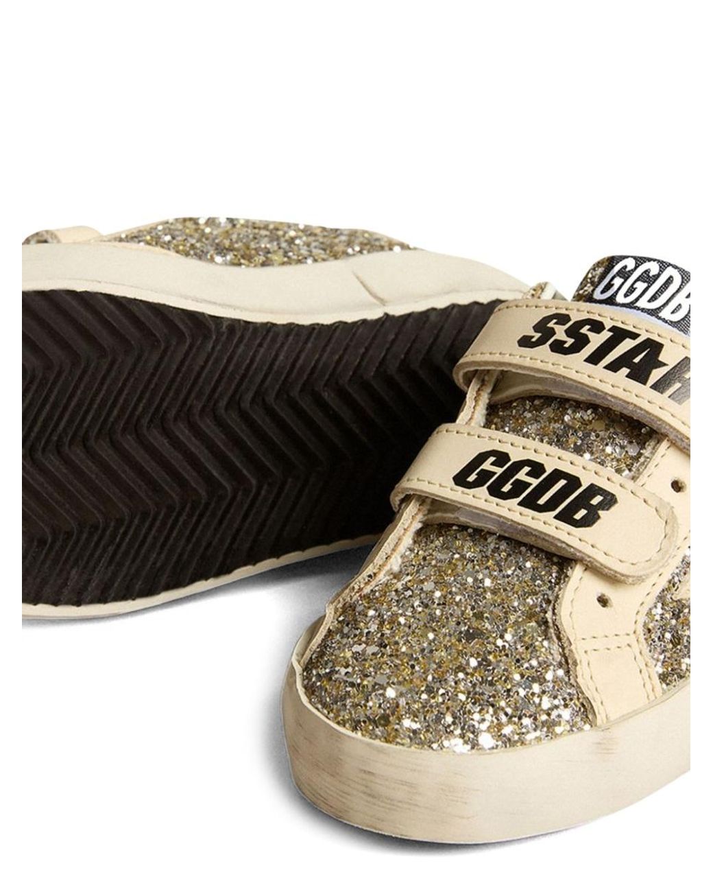 Golden Goose Deluxe Brand Natural Old School Laminated Suede Upper Leather Star And Heel