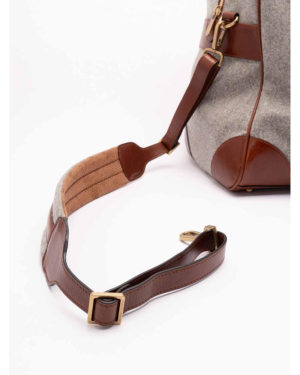 Brunello Cucinelli Brown Luggage Bag for men