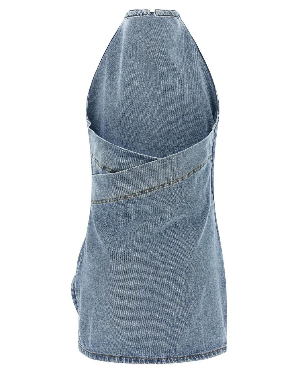 Magda Butrym Blue 'Denim 10 Dress' Dress