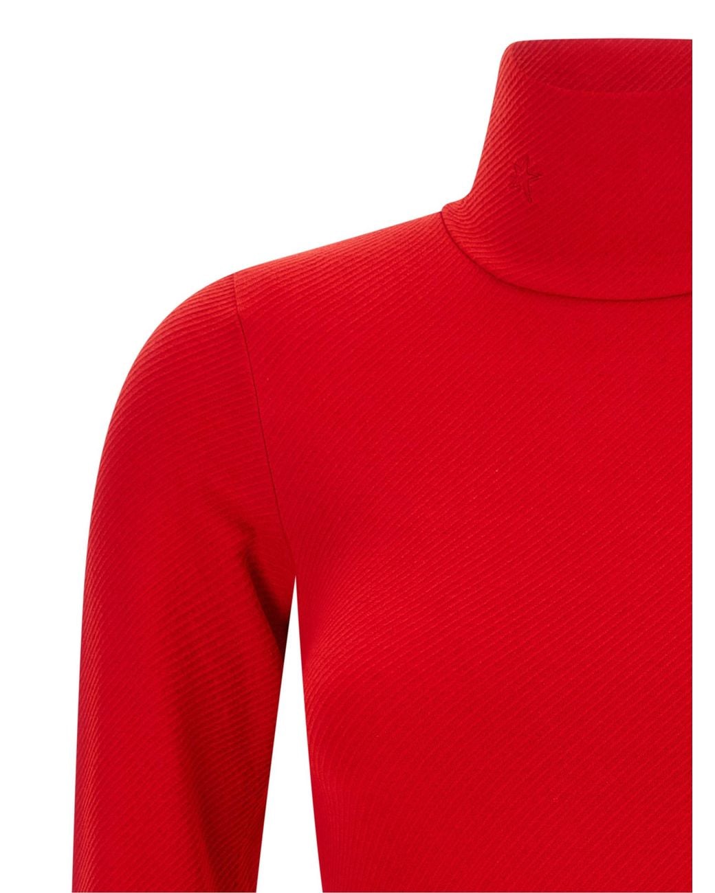 Perfect Moment Red Thermal Wolf Sweater
