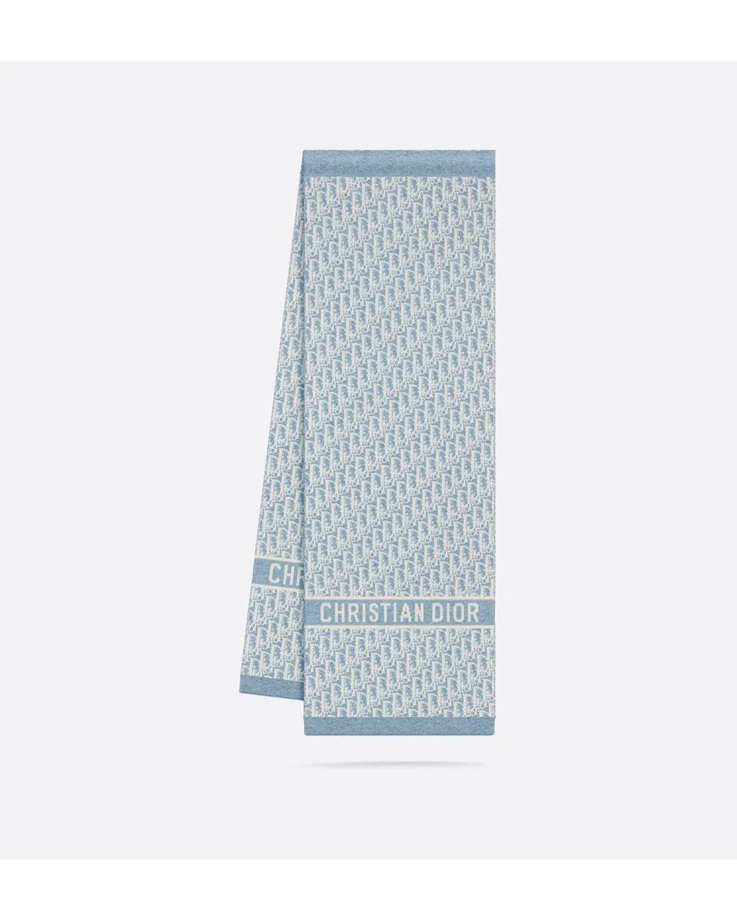 Dior Blue Cashmere Scarf