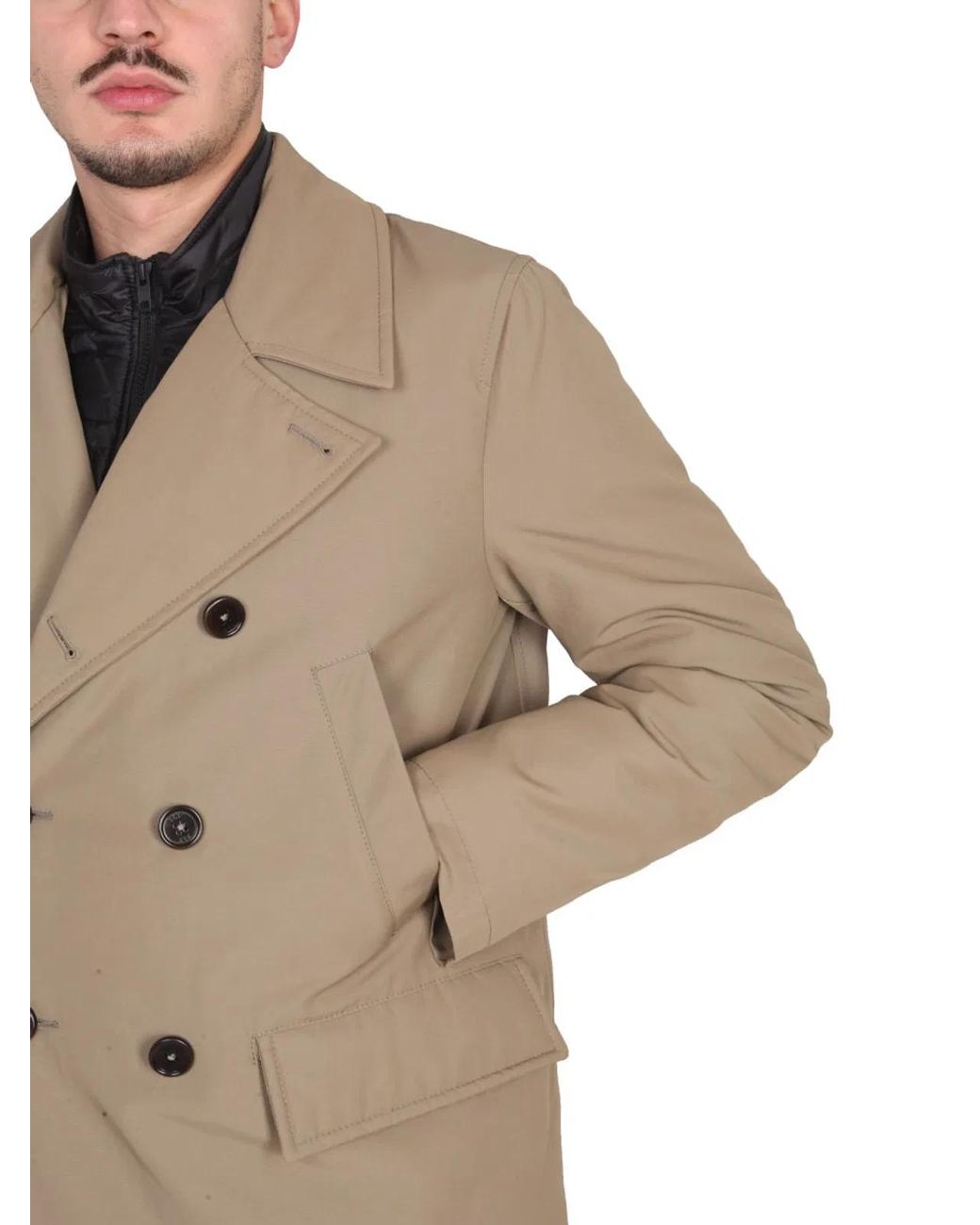 Fay Natural "Peacot Double Front" Coat for men