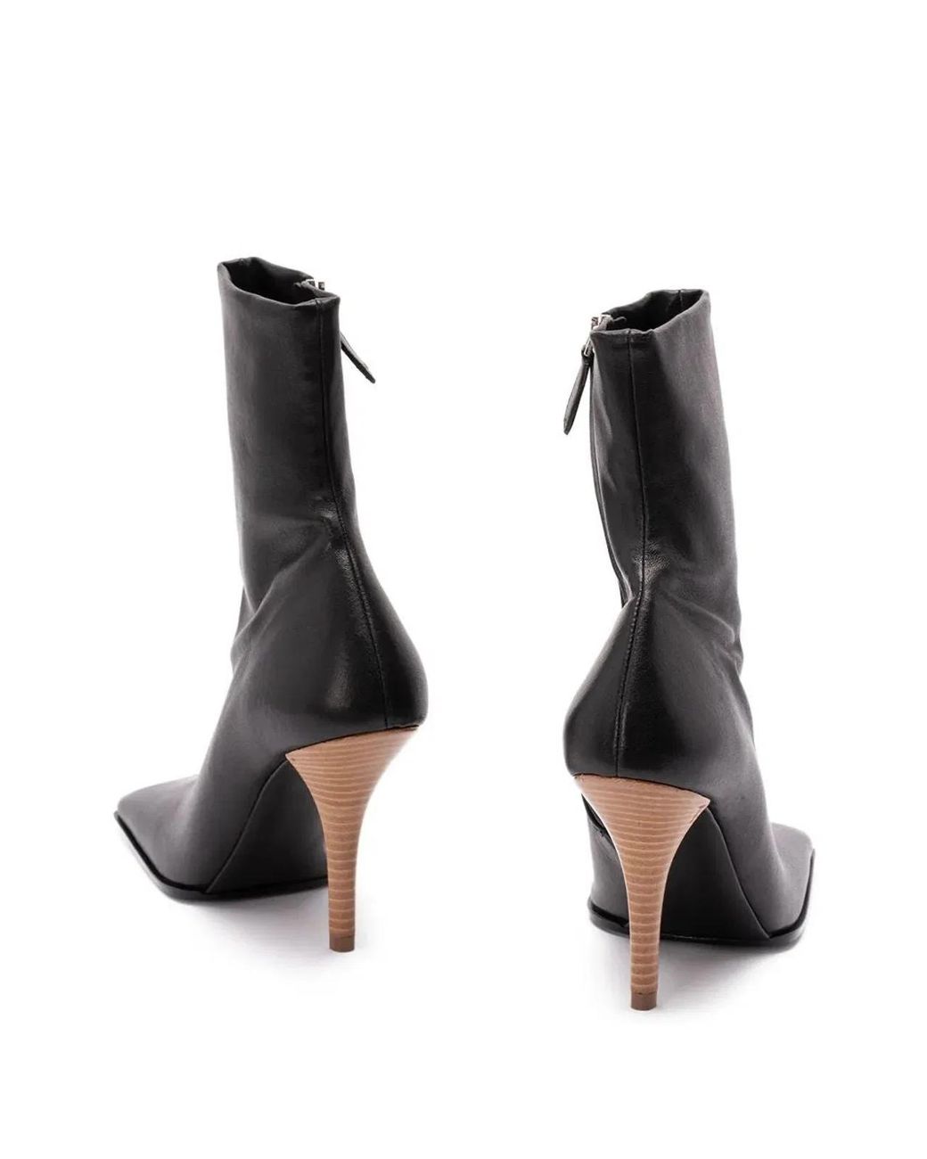 Alaïa Black Alaia Noir Leather Ankle Boots 90