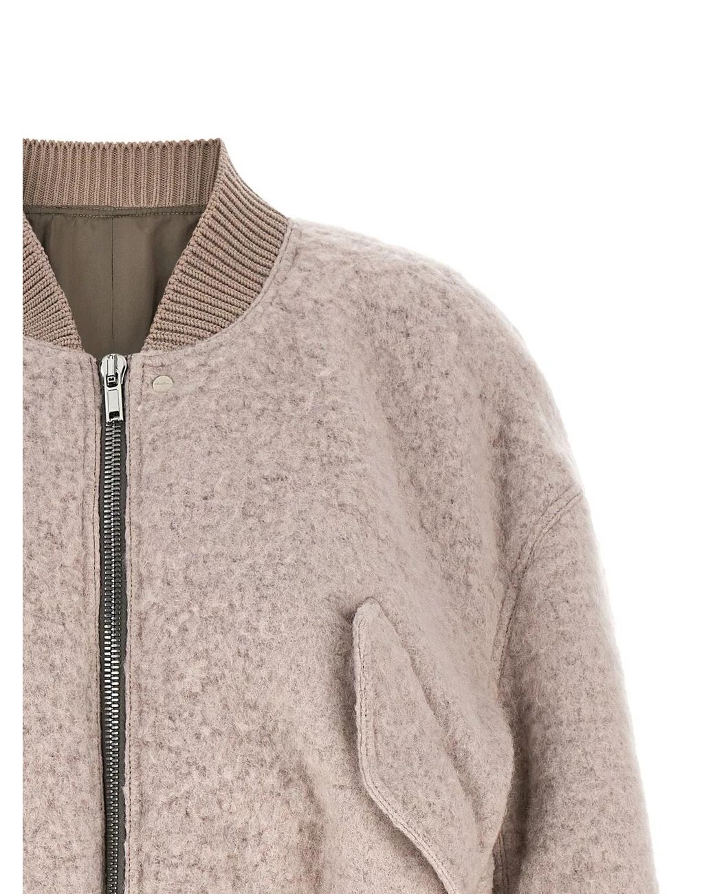 Rick Owens Natural 'Secchia Cropped Flight' Bomber Jacket