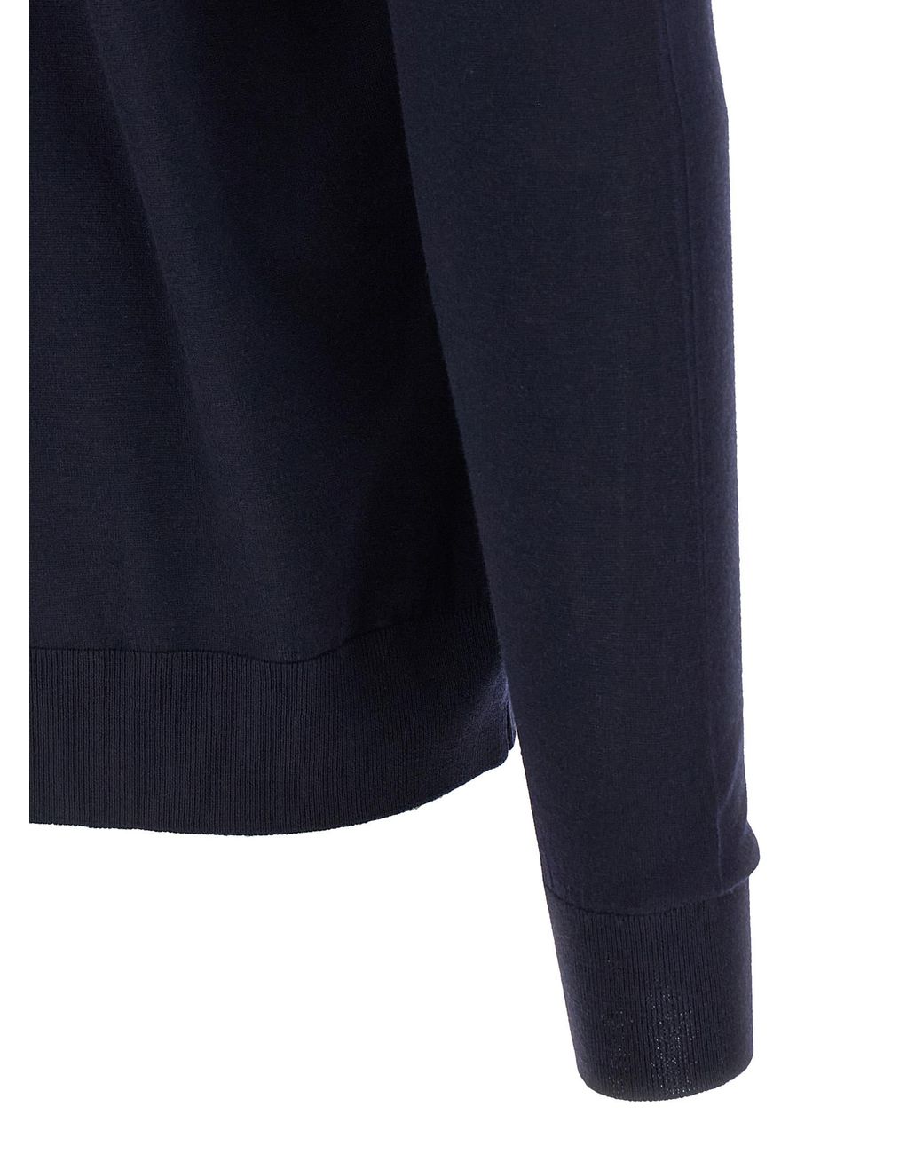 Kiton Blue Half-Zip Sweater for men