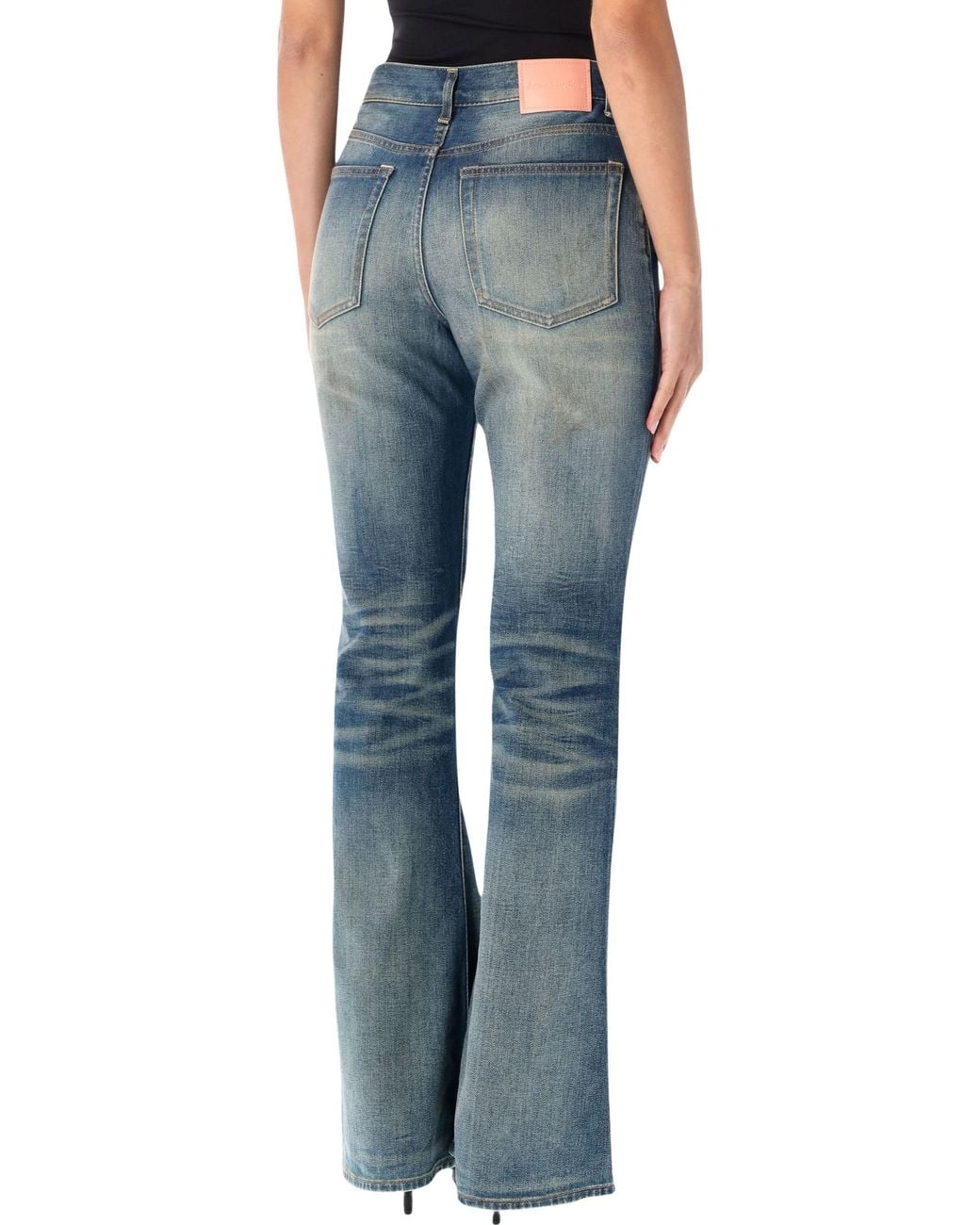 Acne Blue High-Rise Flare Jeans