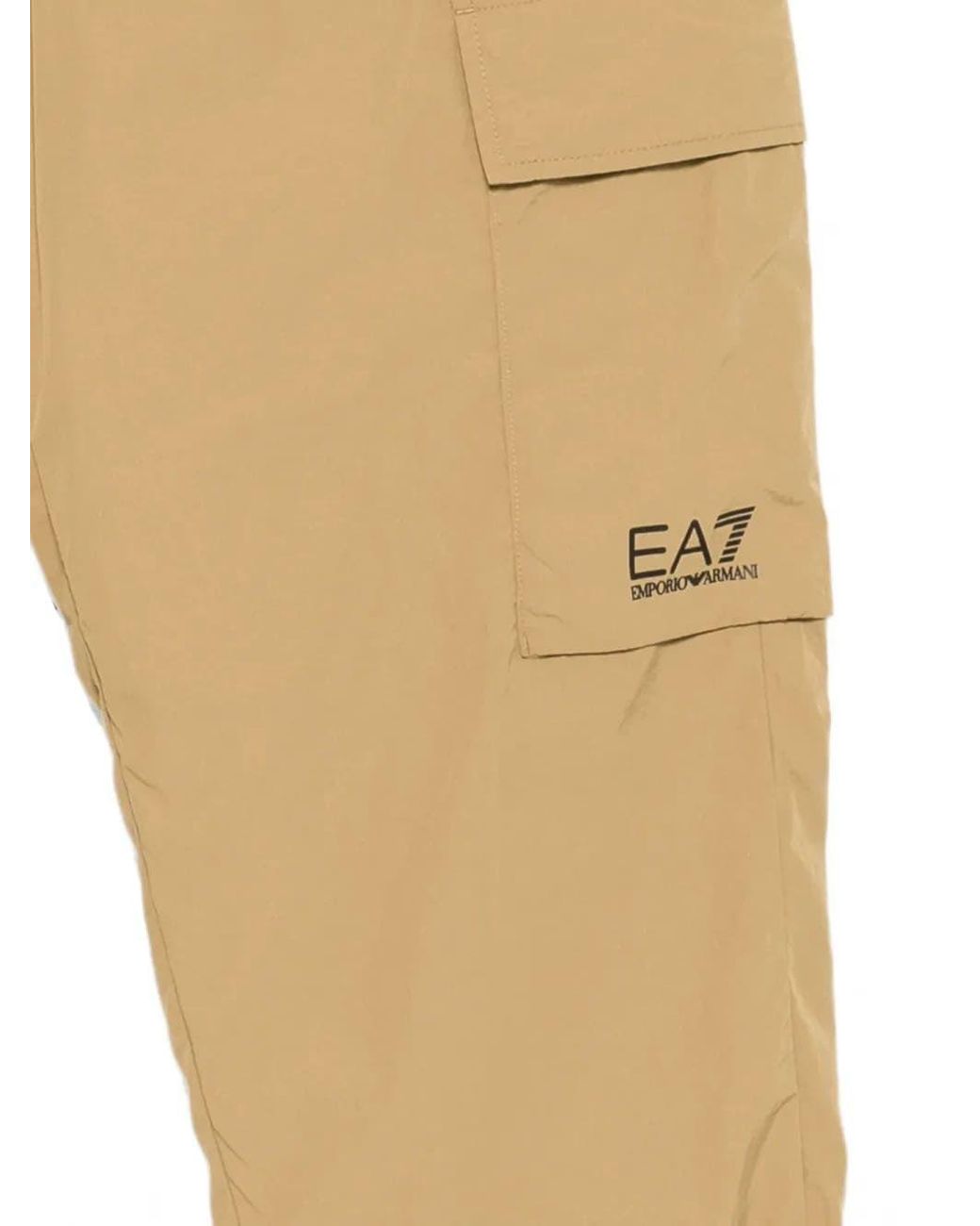 EA7 Natural Emporio Armani Cargo Pants With Printed Logo for men