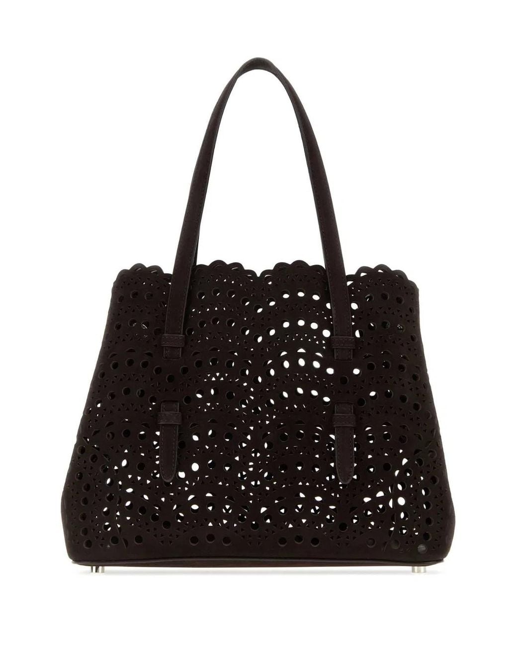 Alaïa Black Dark Suede Mina 25 Handbag