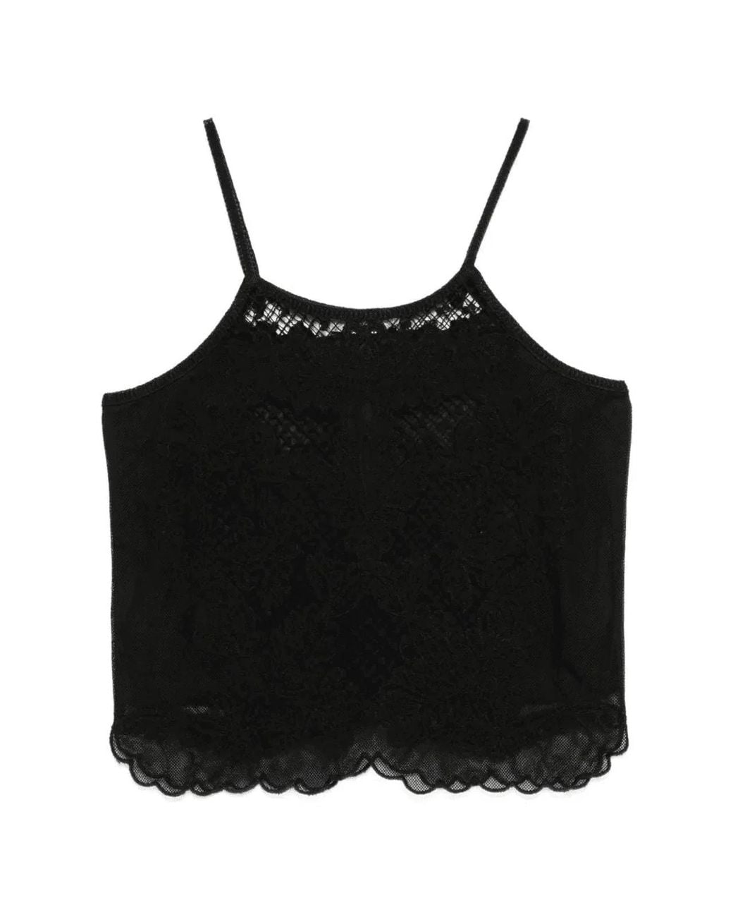 Twinset Black Twinset Embroidered Top
