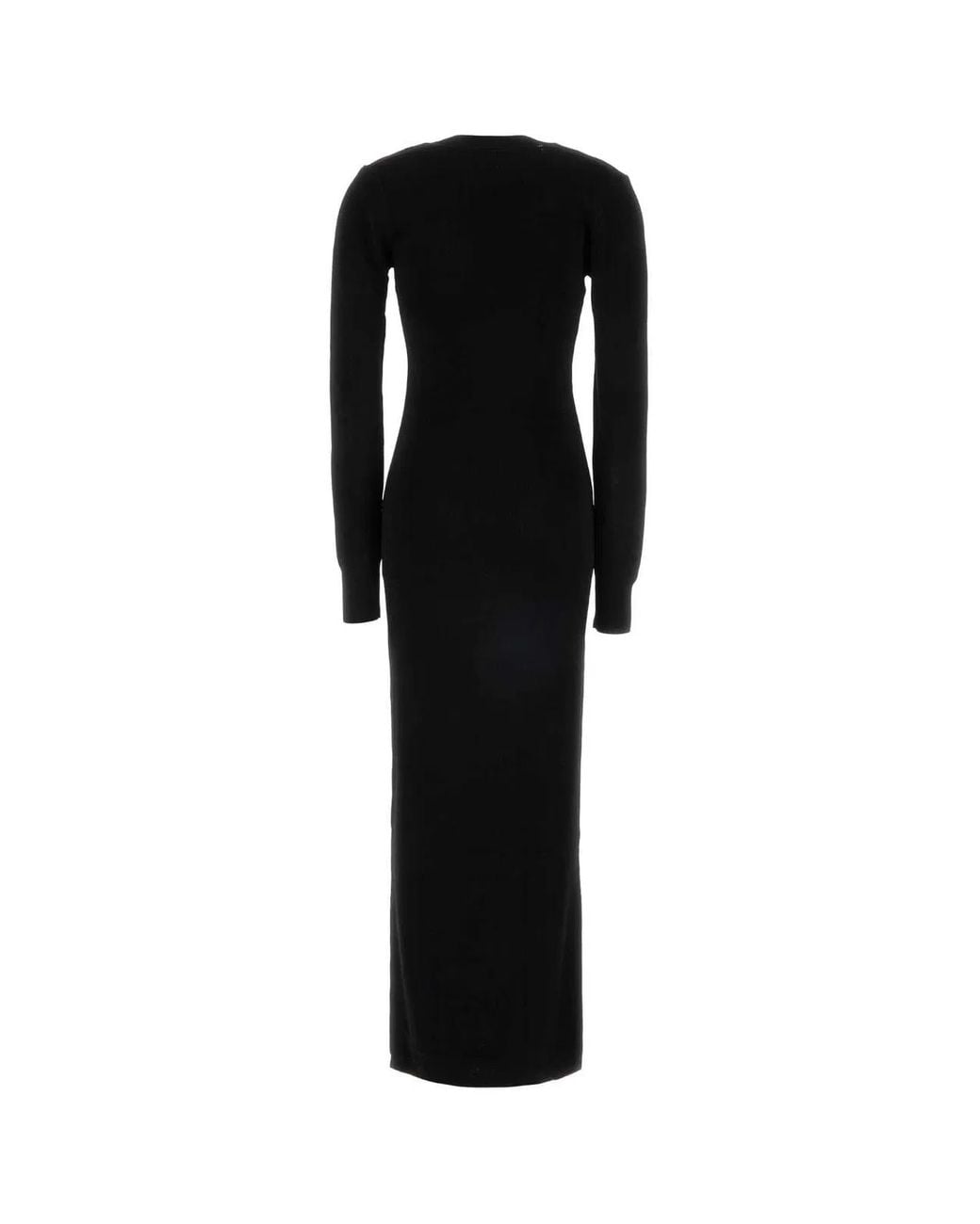 Entire studios Black Long Sleeve V Neck Midi
