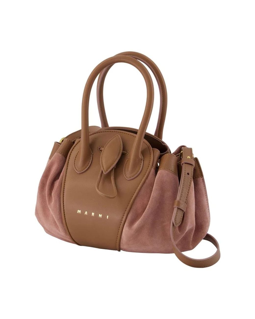 Marni Brown Tulipea Small Shoulder Bag