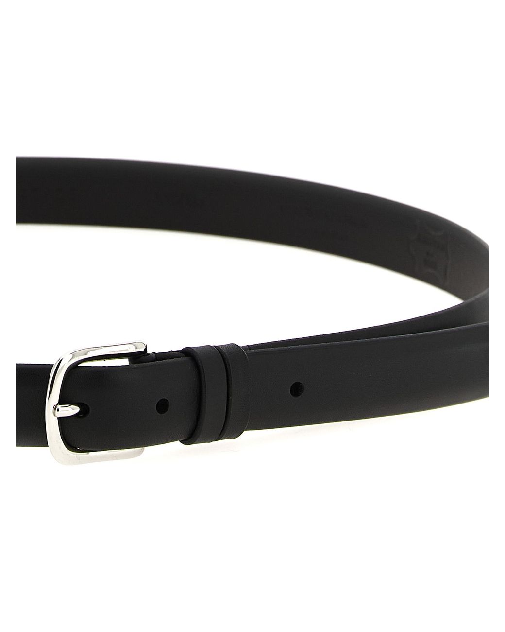 ZERBINI CLAUDIO Black Leather Belt for men