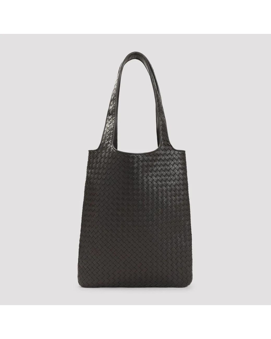 Bottega Veneta Black Leather Intrecciato Weave Two Top Handles Main Compartment Internal Slip Pocket for men