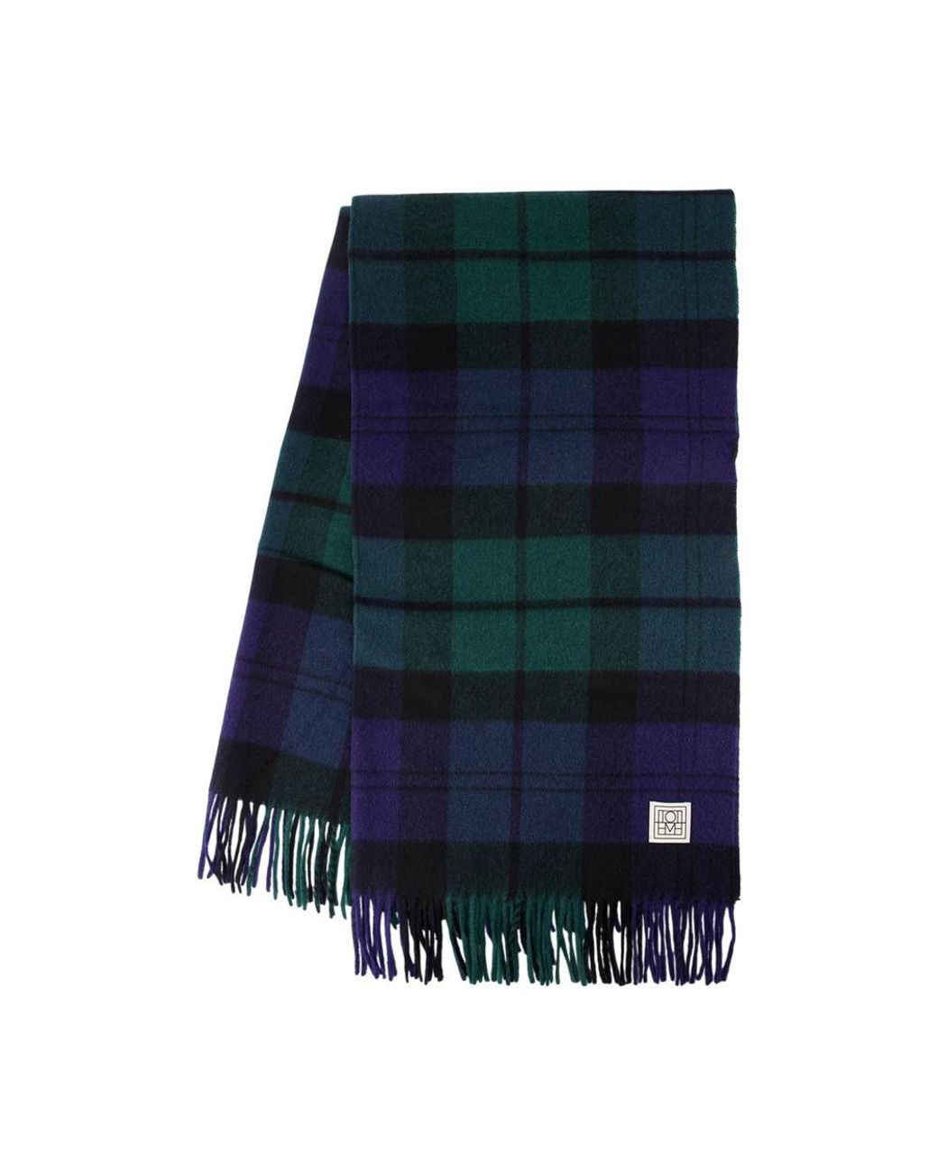 Totême Blue Checked Scarf
